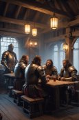 Default_An_old_wooden_tavern_with_a_bunch_of_knights_drinking_2.jpg