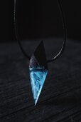Wonderful haze blue Wood pendant Pendant for a girl  Handmade pendant  Epoxy pendant Diamond p...jpg